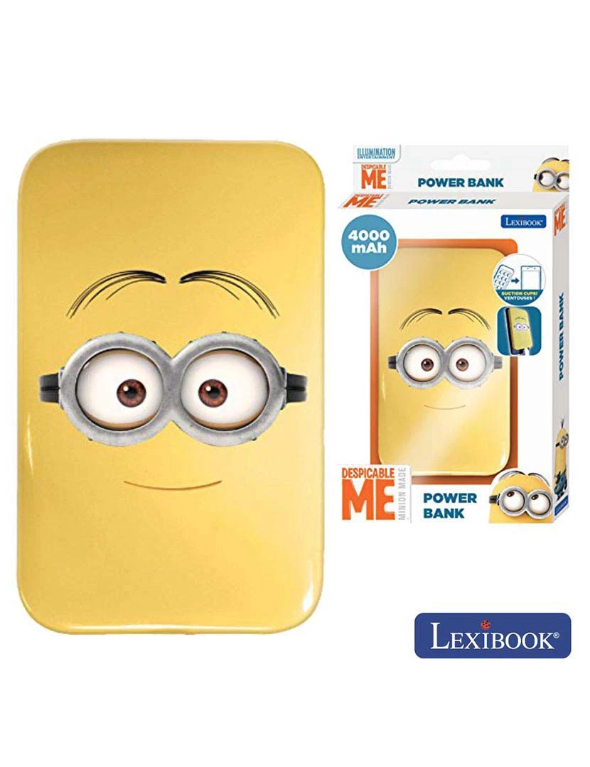 foto 1 de Powerbank 4000Ma com Cabo Usb e Ventosas Minions  