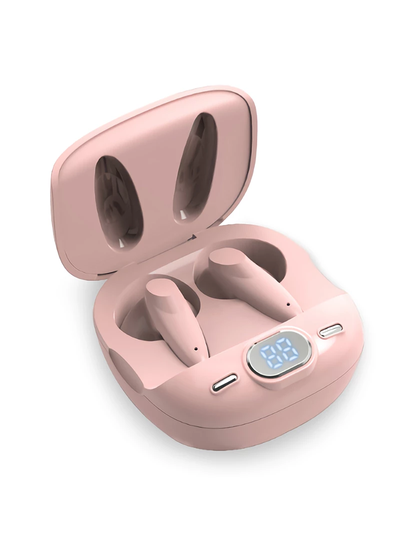 foto 1 de Fones TWS-400 Bluetooth 5.1, som HD, rosa