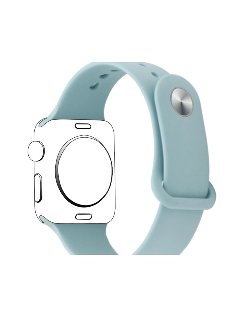 imagem de Pulseira Bracelete para Apple Watch 38mm  Silicone AZUL BEBE - Multi4you®1