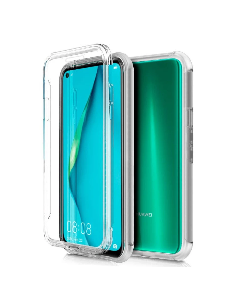 Cool - Capa silicone 3D para Huawei P40 Lite (frente e verso transparentes)