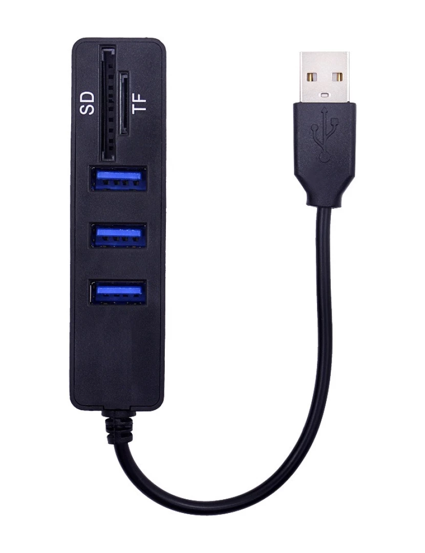 imagem de Multi Hub USB 3 Portas / Leitor de Cartão SD / Micro SD (Preto) - Multi4you®2