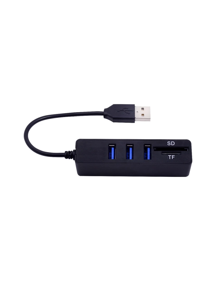 imagem de Multi Hub USB 3 Portas / Leitor de Cartão SD / Micro SD (Preto) - Multi4you®1