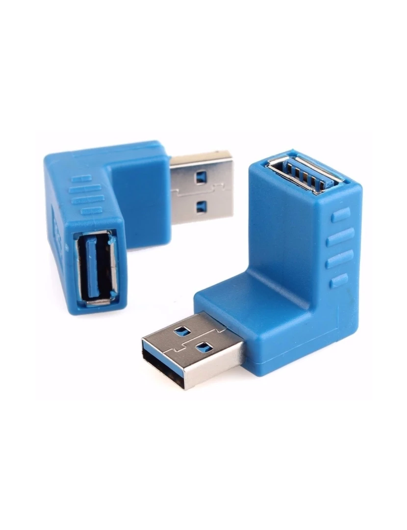 imagem de Adaptador USB 3.0 Macho 90° para USB 3.0 Fêmea - Multi4you®1