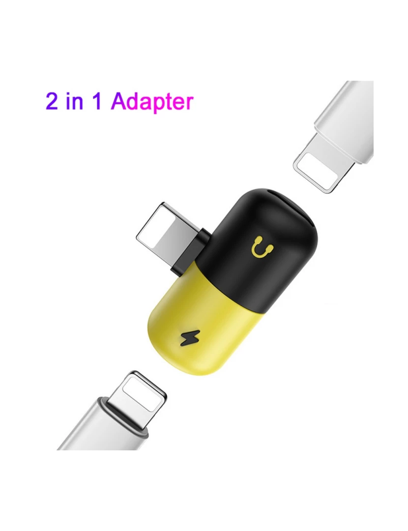 imagem de Adaptador Lightning 2 em 1 Carregamento e Áudio para iPhone - Multi4you®1