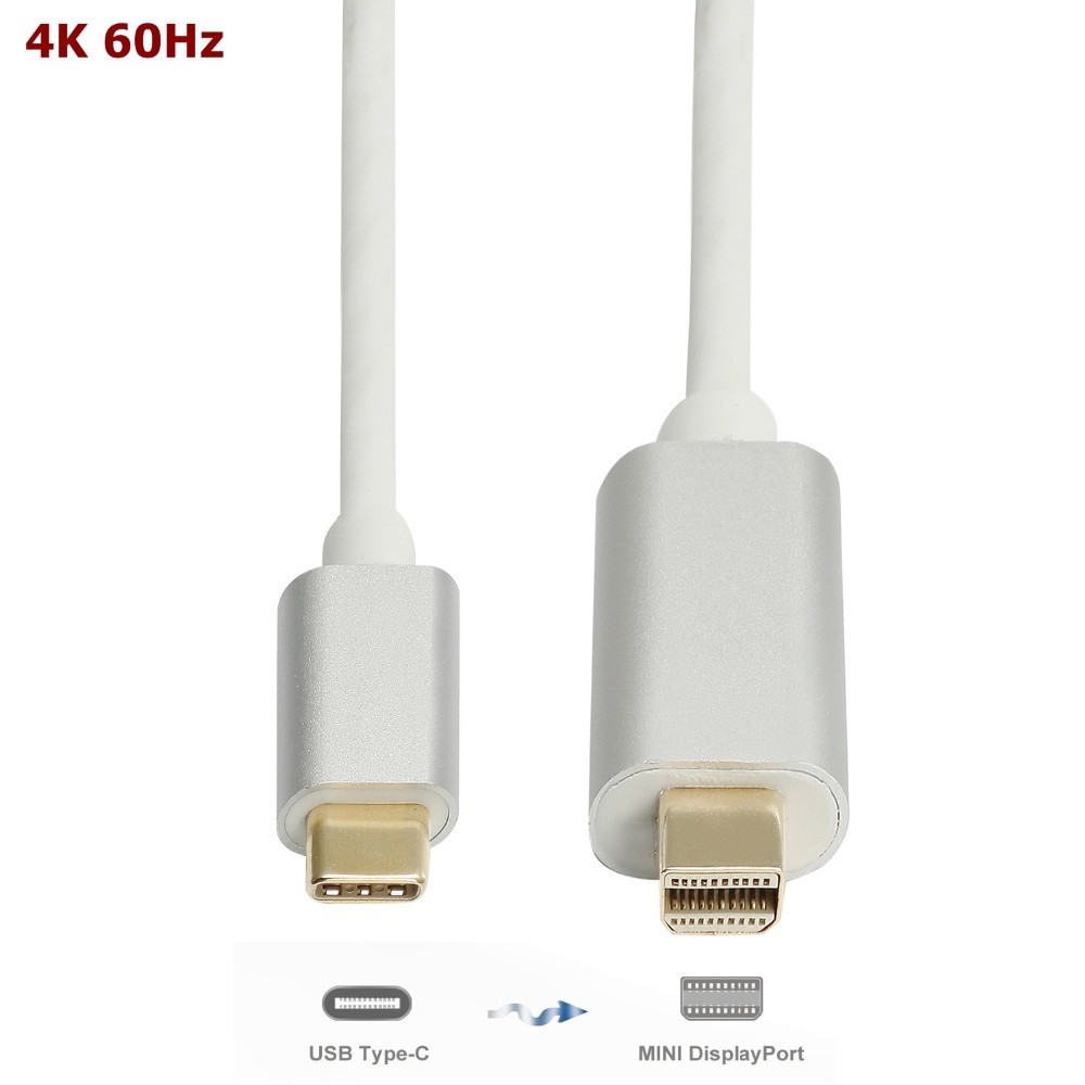 imagem de Cabo Mini DisplayPort Macho para USB-C Macho (1,8m) (Branco) - Multi4you®2