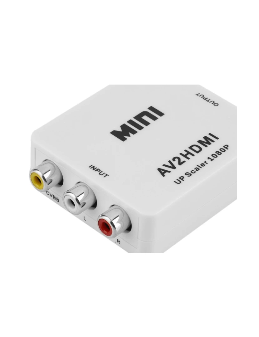 Multi4You - Conversor RCA para HDMI AV2HDMI (Branco) - Multi4you®