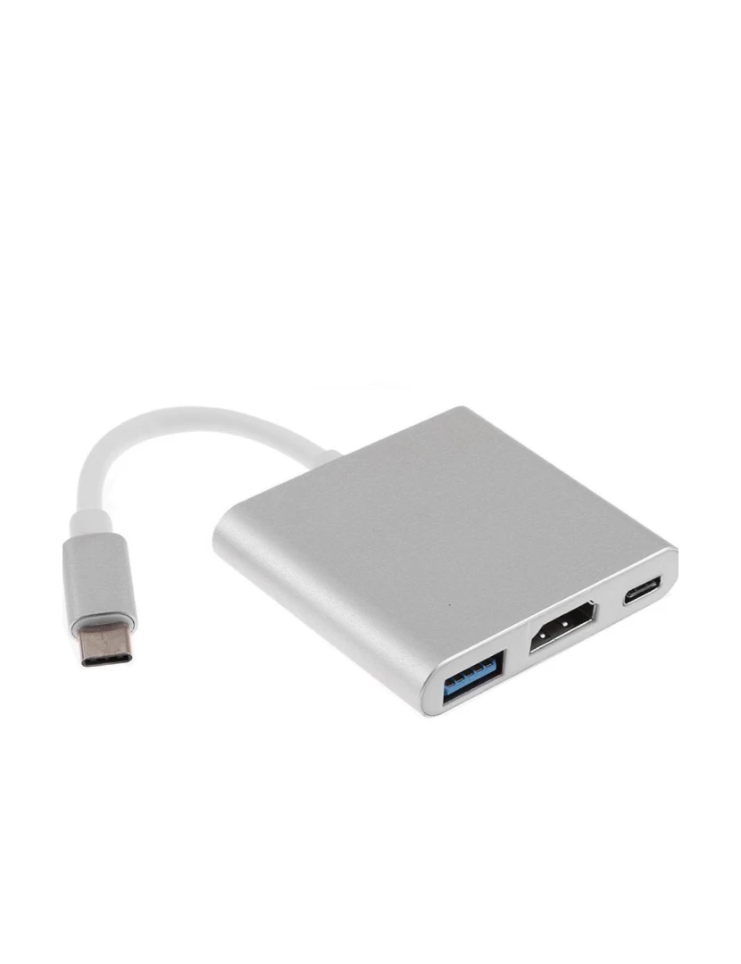 imagem de Adaptador USB-C para HDMI - USB 3.0 - USB-C 3 em 1 - Multi4you®1