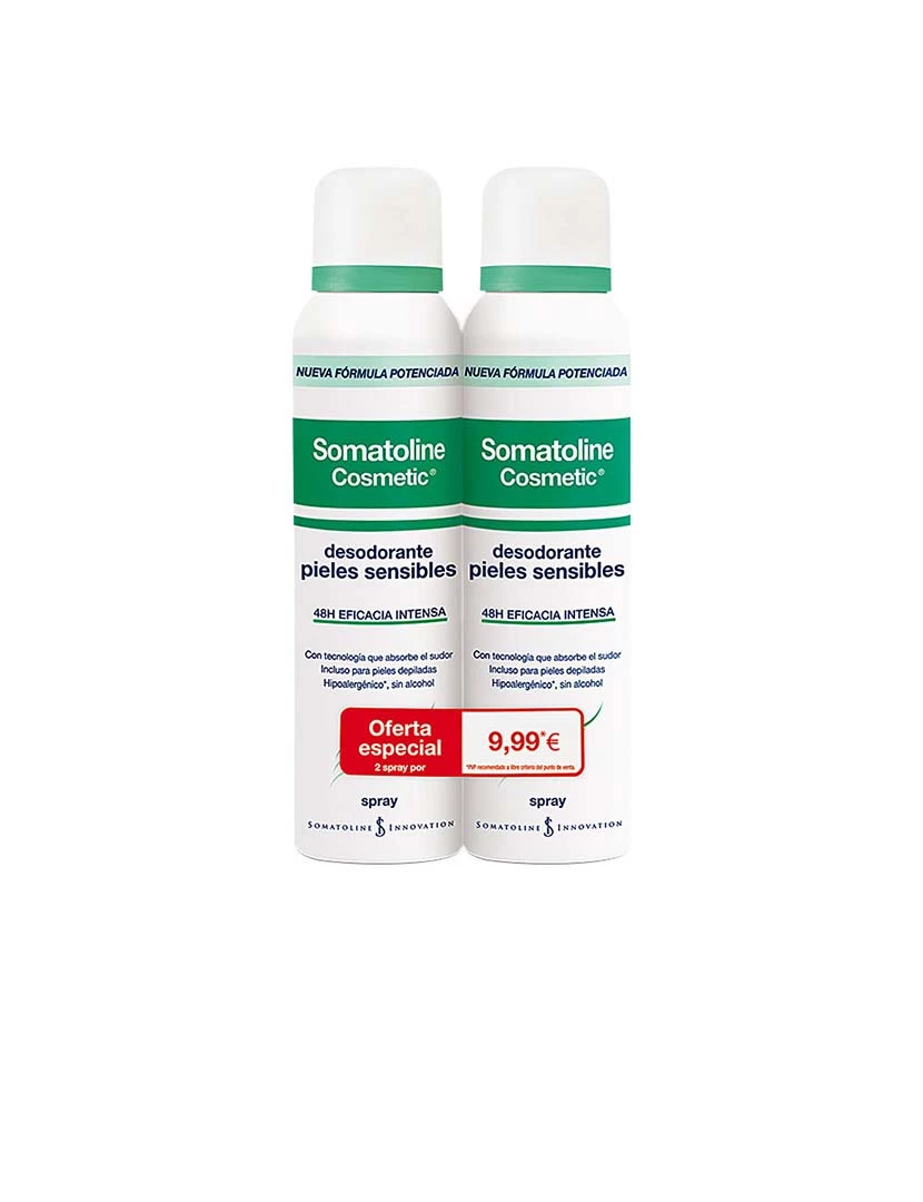 foto 1 de Somatoline Cosmetic Peles Sensiveis Desodorizante Spray 2 Pcs
