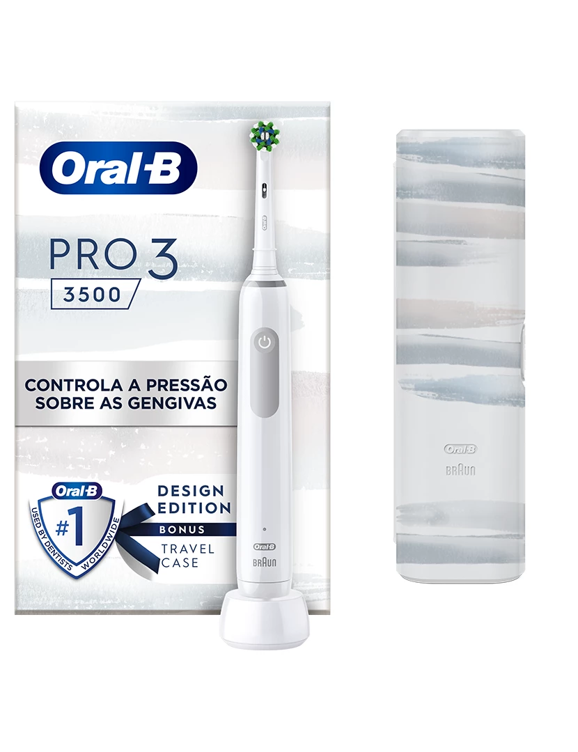 foto 1 de Escova Dentes Elétrica Oral-B Pro 3 3500 Branca
