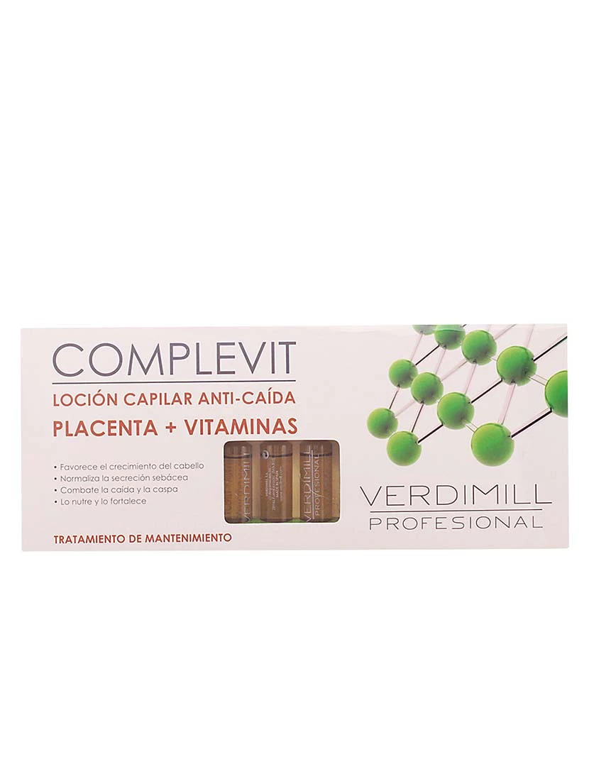 foto 1 de 12 Ampolas Verdimill Profesional Antiqueda Placenta 