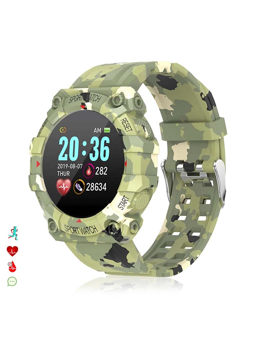 foto 1 de Pulseira Inteligente FD68 Camuflado Verde