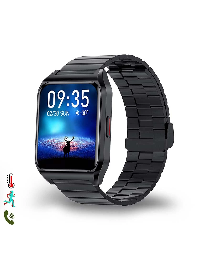 foto 1 de Smartwatch H60 com notificações de aplicações Preto
