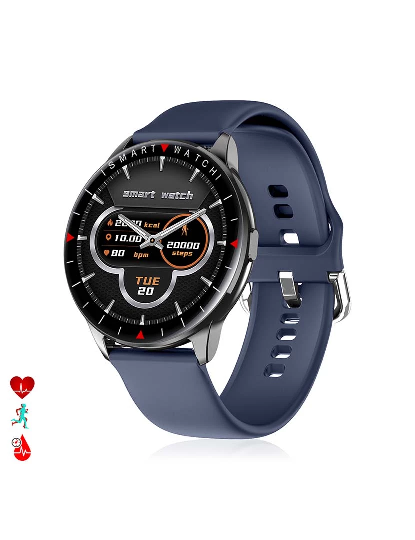 foto 1 de Smartwatch Y90 com 8 modos Desportivos Azul Escuro