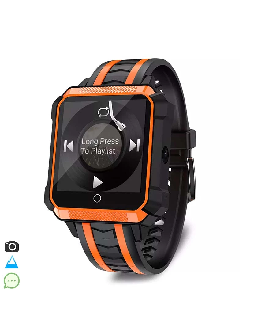 foto 1 de Smartwatch H7 4G Com Câmara Laranja