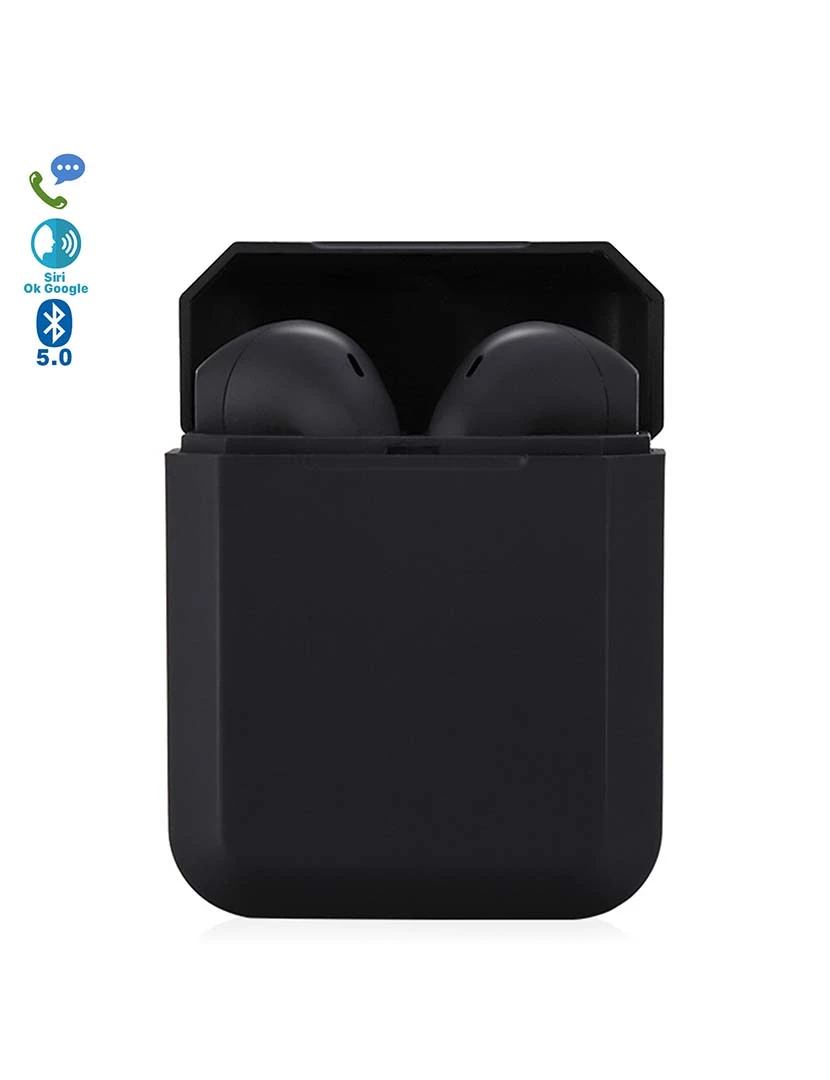 foto 1 de Auriculares Tws I2 Bluetooth 50 Touch com Base de Carregamento Preto 