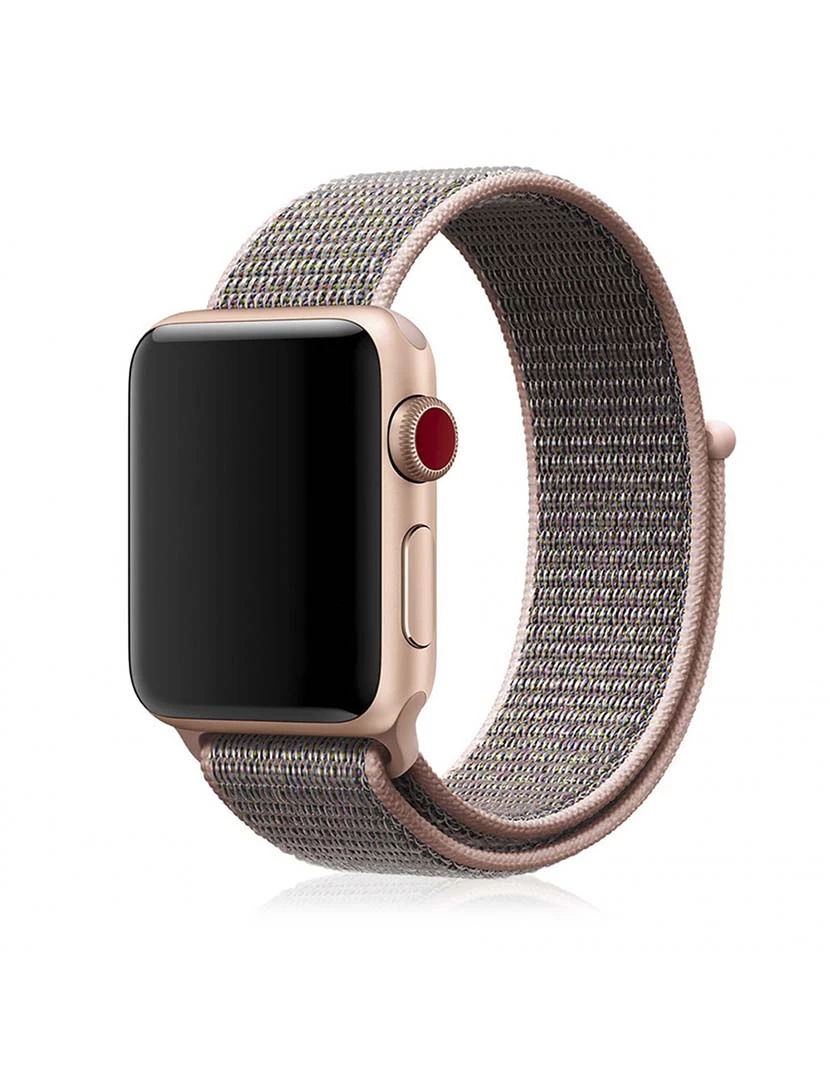 foto 1 de Pulseira de Nylon Para Apple Watch 42mm/44mm Castanho claro