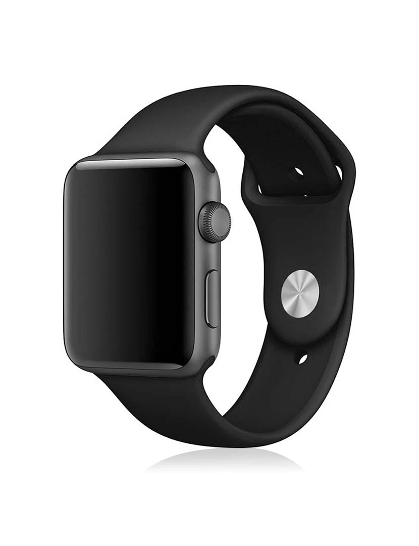 foto 1 de Bracelete Silicone Apple Watch 42MM/44MM Preto 