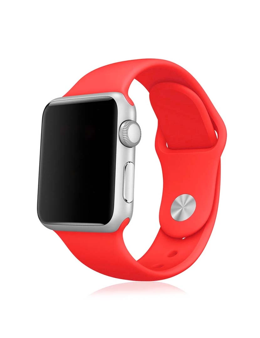 foto 1 de Bracelete silicone para Apple Watch 42mm Vermelho