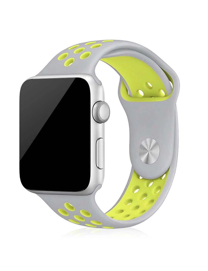 foto 1 de Bracelete deportiva de silicone compatível iWatch 38mm / 40mm Tamanho S/M Cinzento 