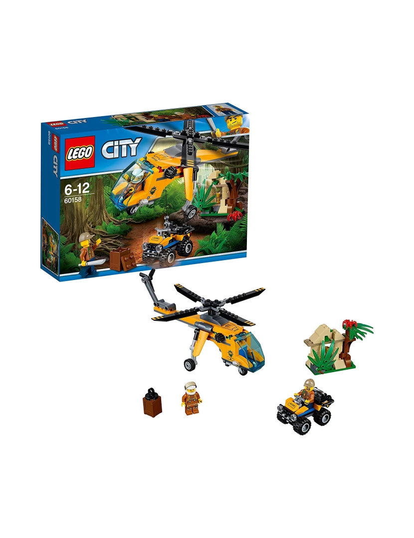 Lego - LEGO City Jungle Explorers 60158 Helicóptero de Carga da Selva