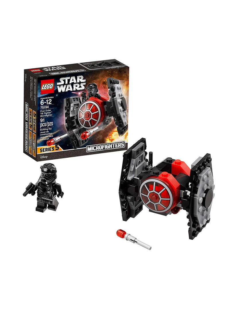 Lego - LEGO Star Wars 75194 Microfighter TIE Fighter da Primeira Ordem