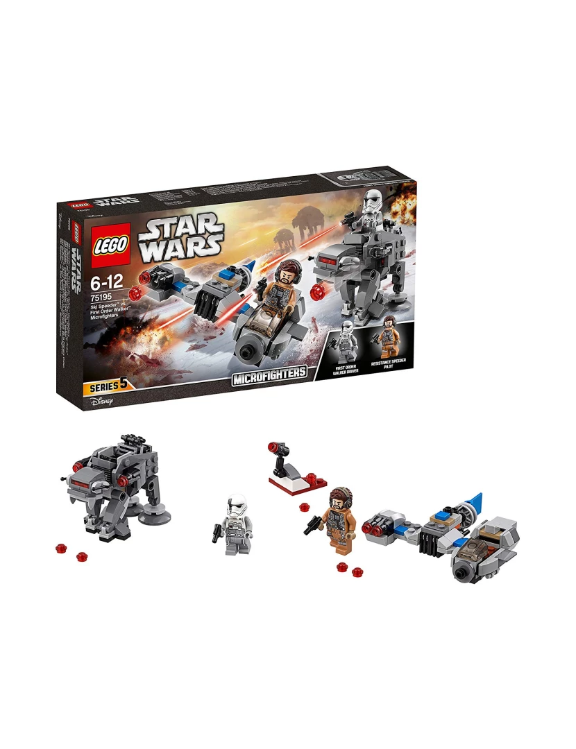 Lego - LEGO Star Wars 75195 Microfighters Ski Speeder contra Walker da Primeira Ordem