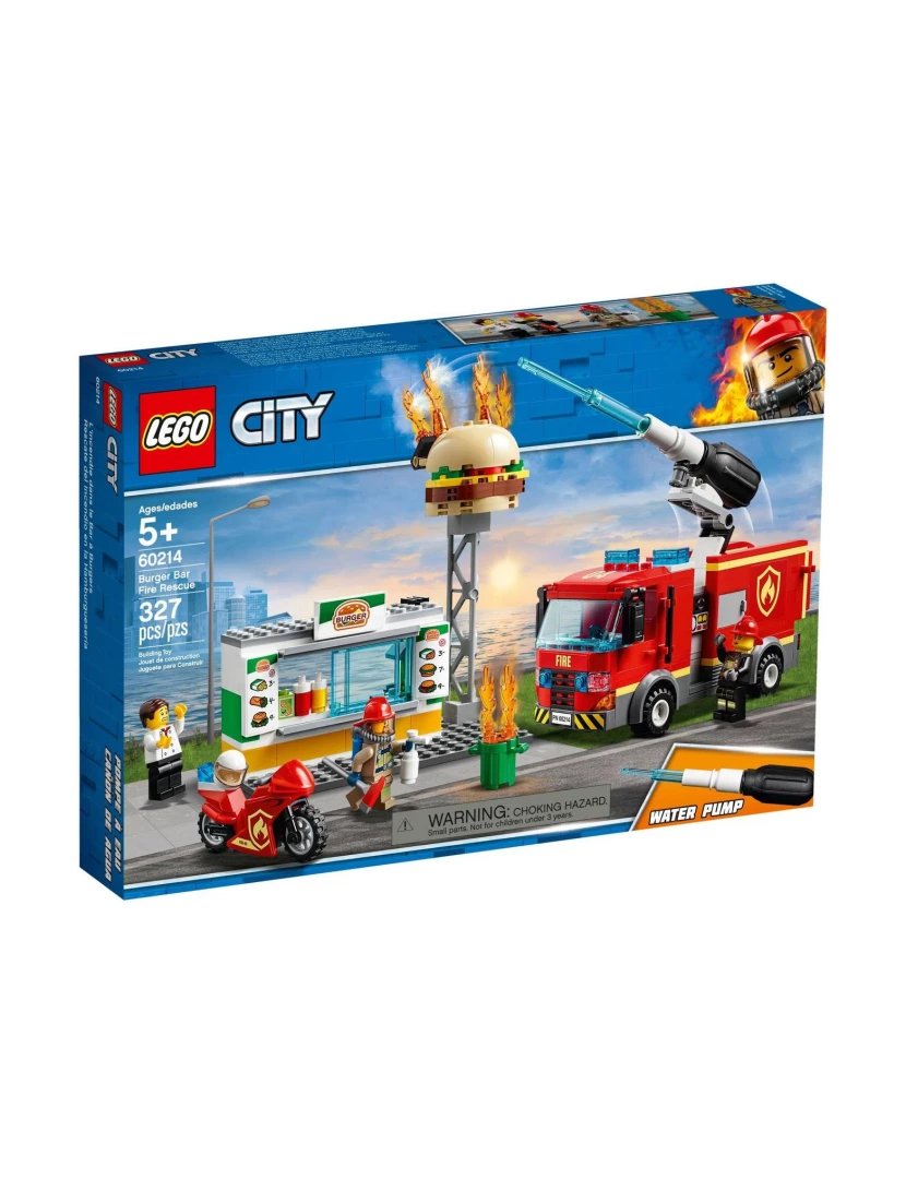 imagem de LEGO City Fire 60214 Combate ao Fogo no Bar de Hambúrgueres1