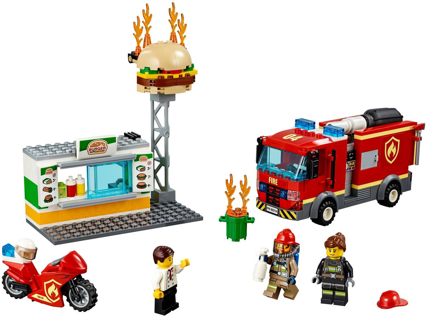 imagem de LEGO City Fire 60214 Combate ao Fogo no Bar de Hambúrgueres2