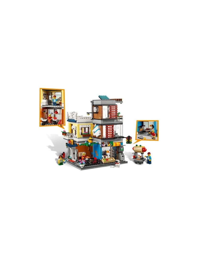 imagem de LEGO Creator 31097 Casa da Cidade com Loja de Animais e Café5