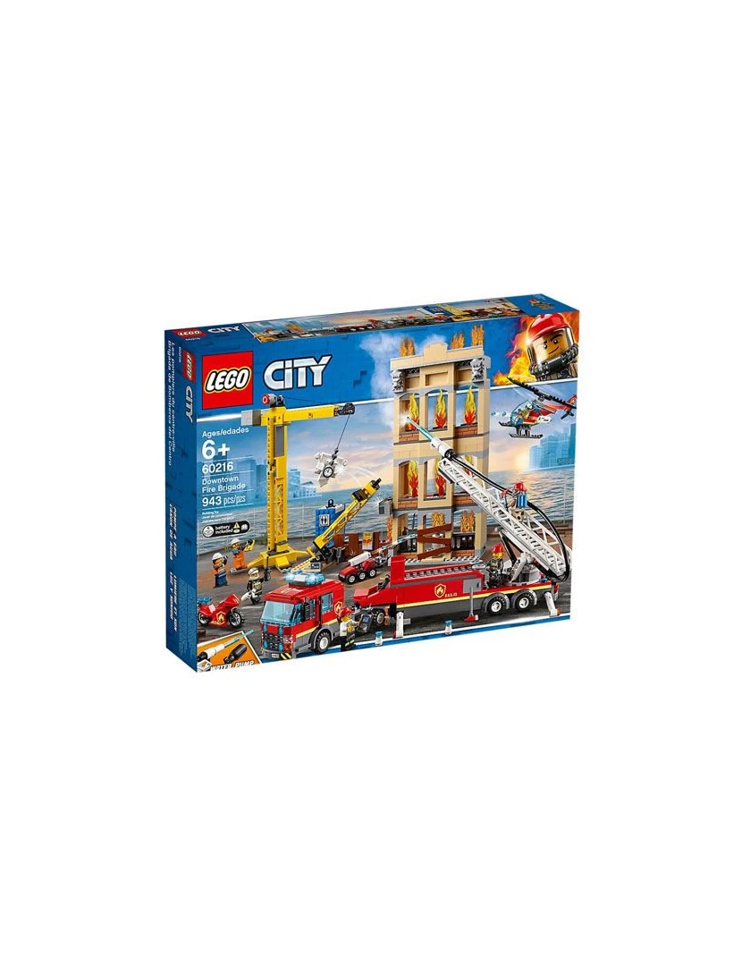 Lego - LEGO 60216 City Fire Bombeiros Combatem o Fogo no Centro da Cidade