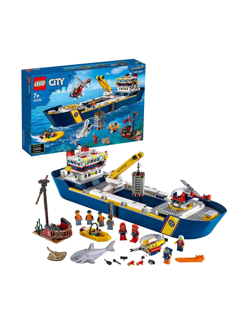imagem de LEGO City 60266 Barco de Exploração do Oceano1