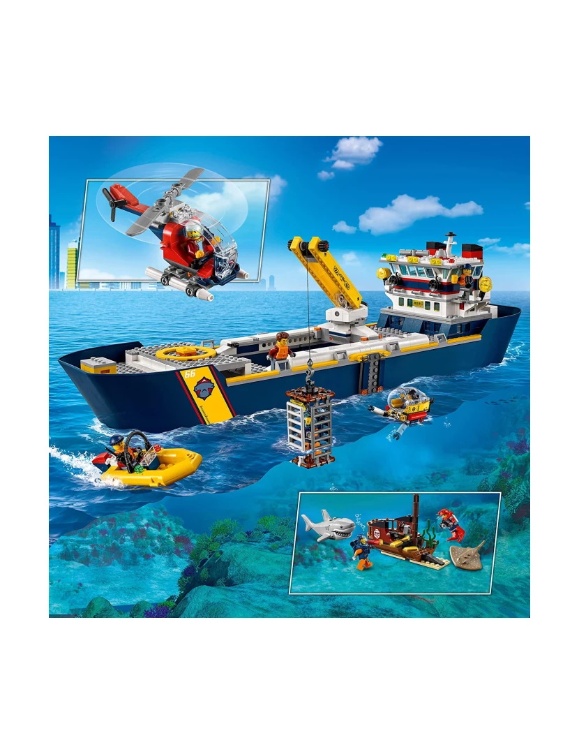 imagem de LEGO City 60266 Barco de Exploração do Oceano2