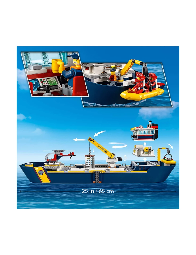 imagem de LEGO City 60266 Barco de Exploração do Oceano5