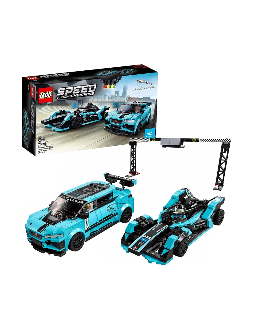 imagem de LEGO Speed Champions 76898 Formula E Panasonic Jaguar Racing GEN2 car & Jaguar I-PACE eTROPHY1