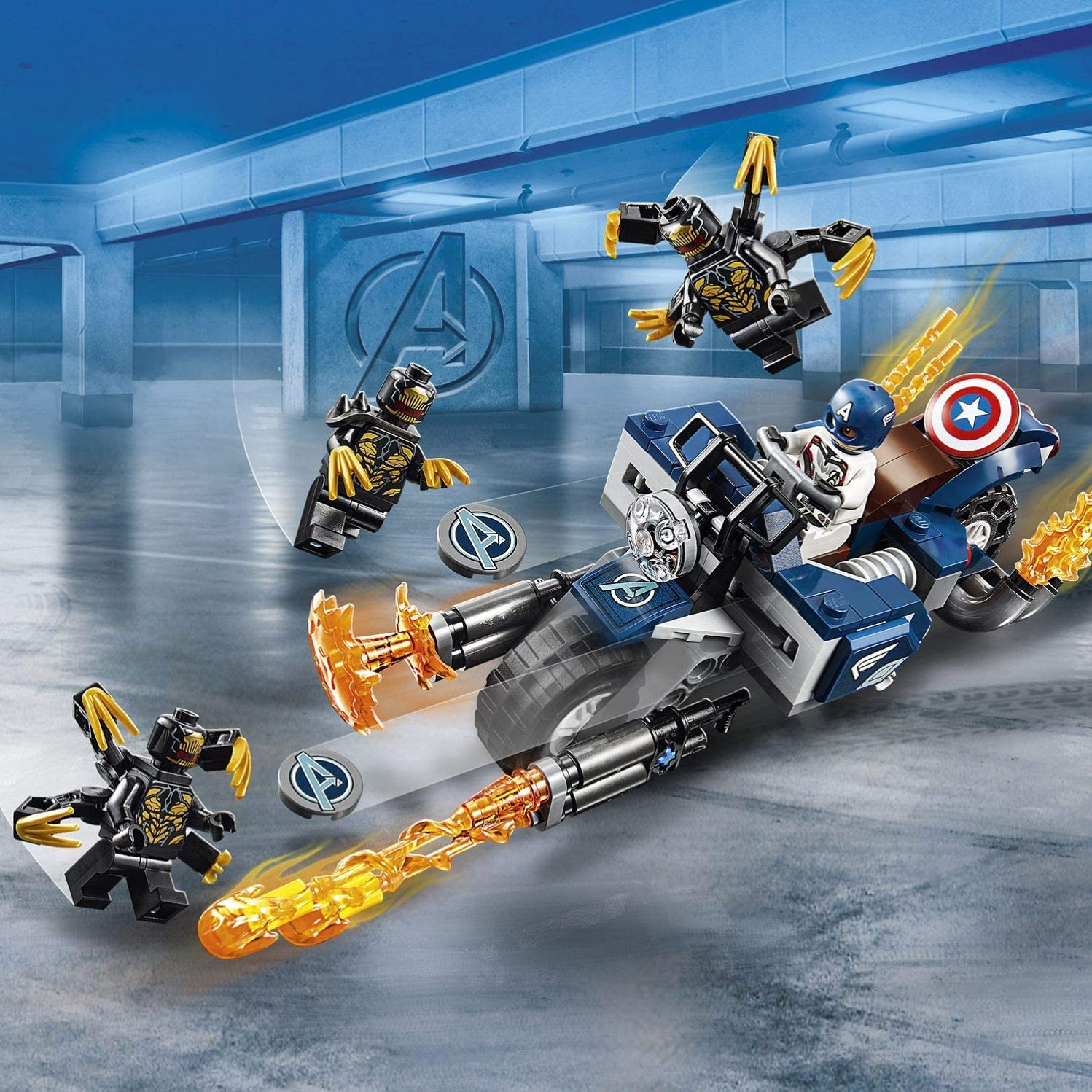 imagem de LEGO Marvel 76123 Captain America: Ataque de Outriders4