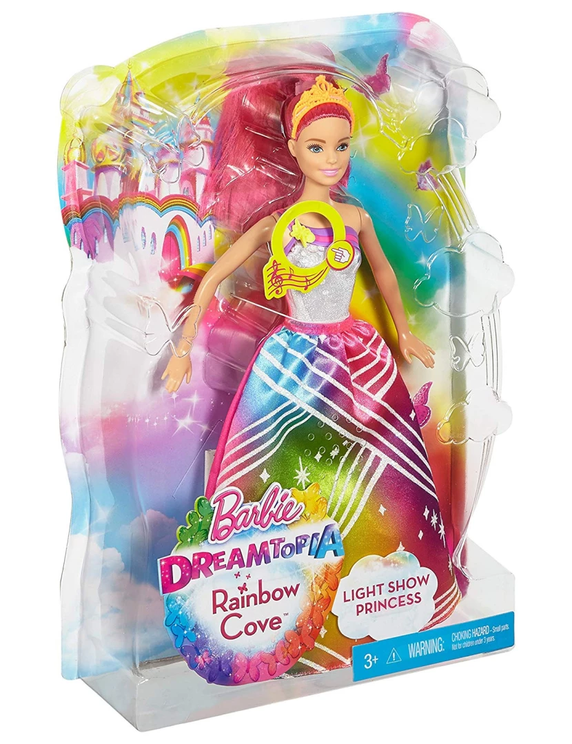 Boneca Barbie Sereia Luzes e Arco- íris Dreamtopia - Mattel