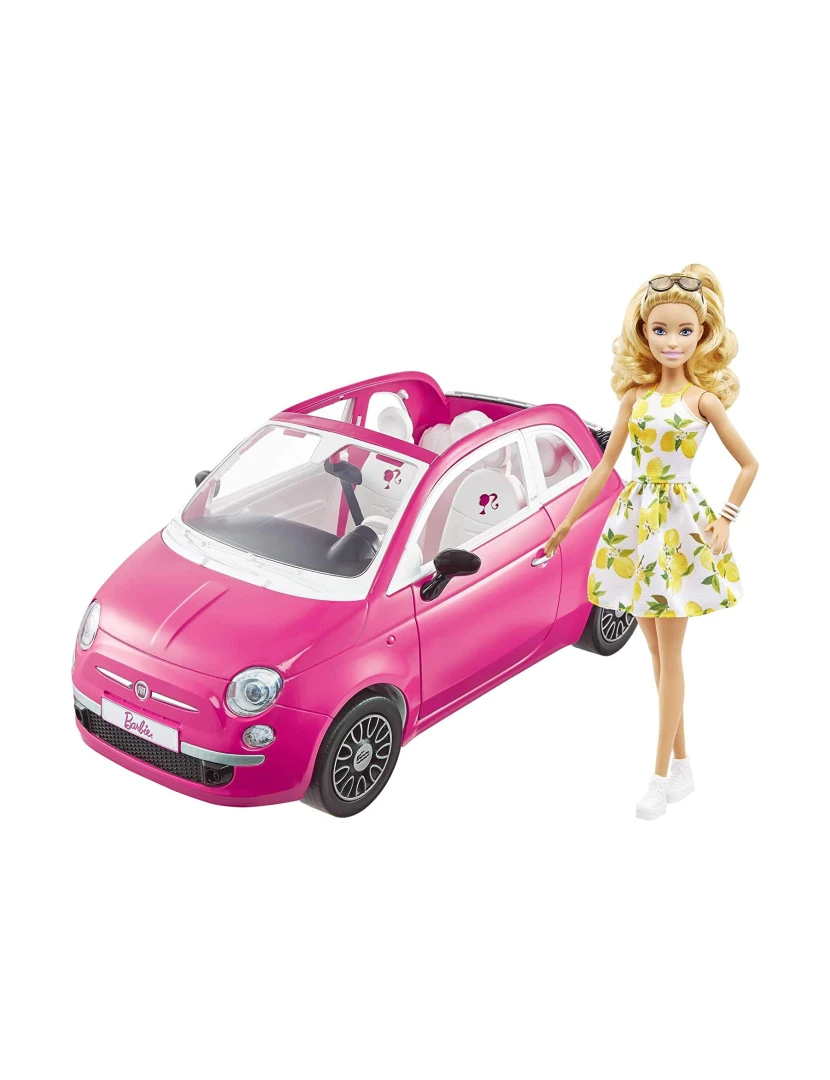 Mattel - Barbie GXR57 - Boneca e carro Fiat 500