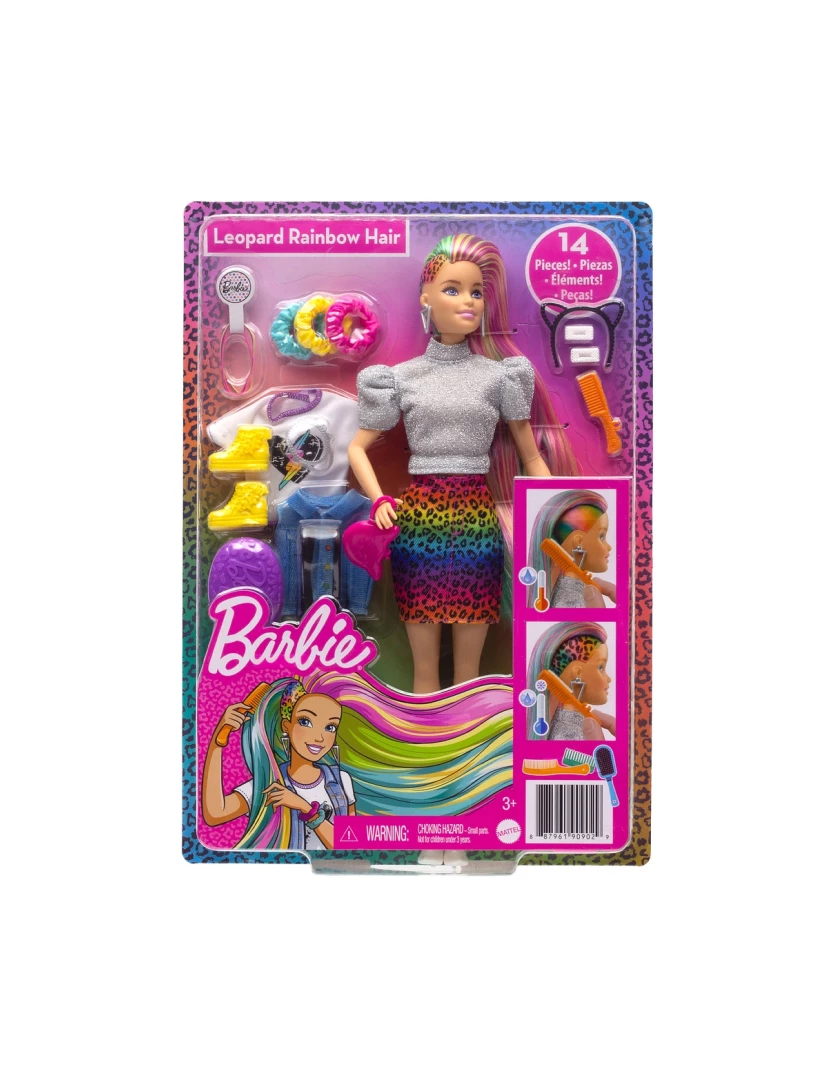 Mattel - Barbie Leopard Rainbow Hair