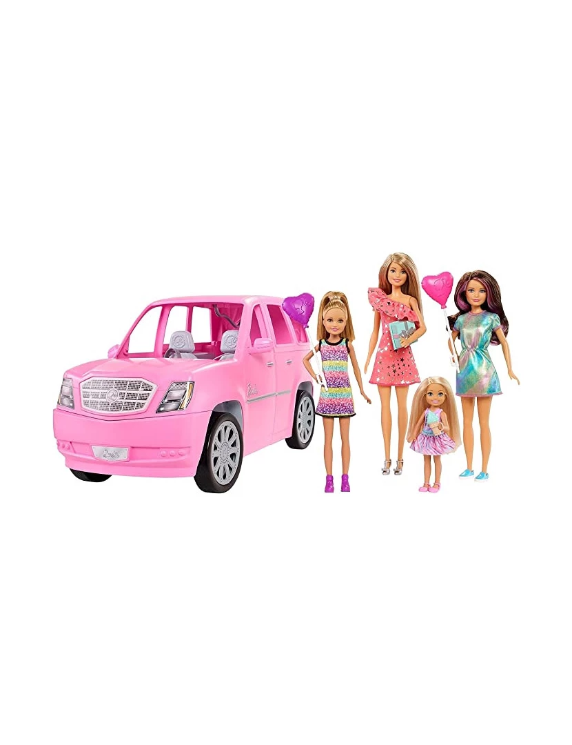 Boneca Barbie Com Carro Fiat 500 Mattel Gxr57