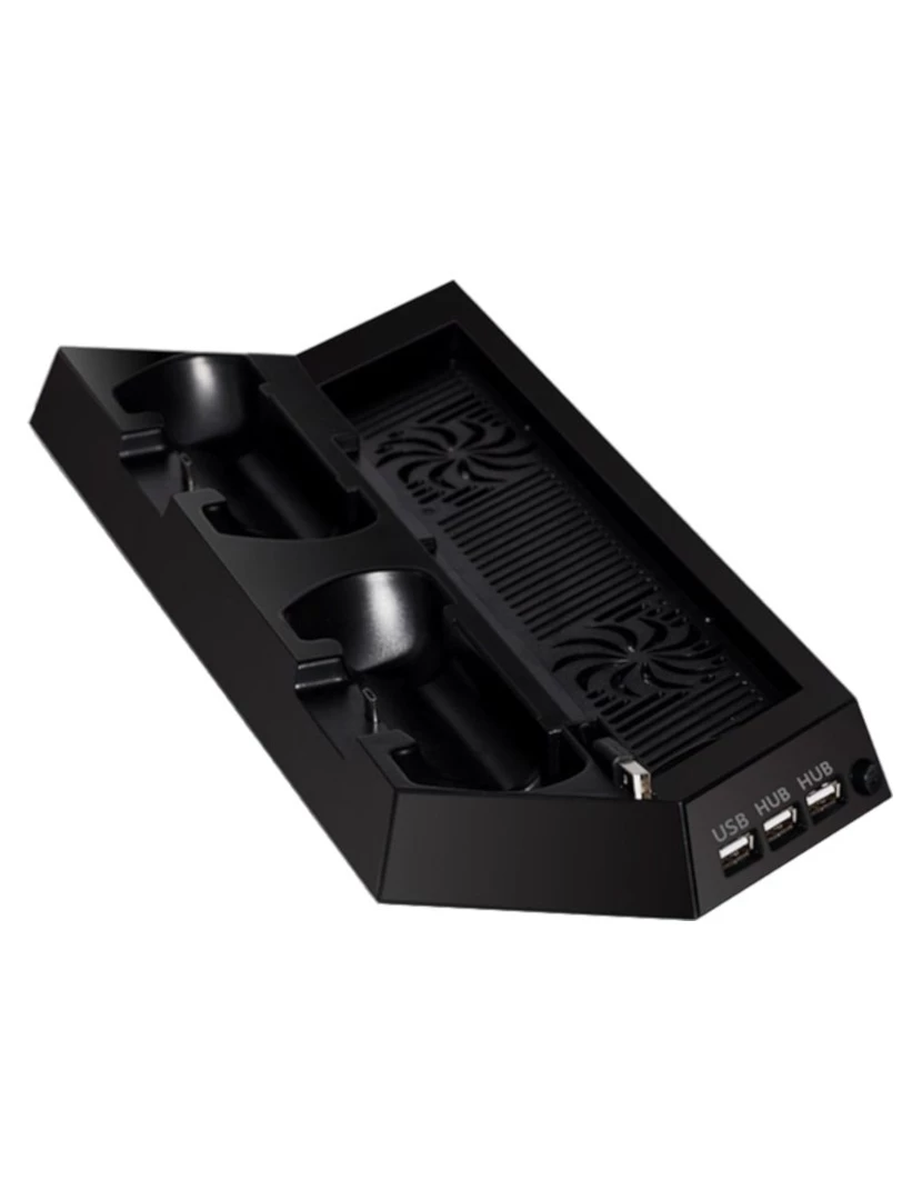 OEM - Suporte Pro Playstation (PS4) 3 USB/Estação de carregamento Comandos/Ventoinha