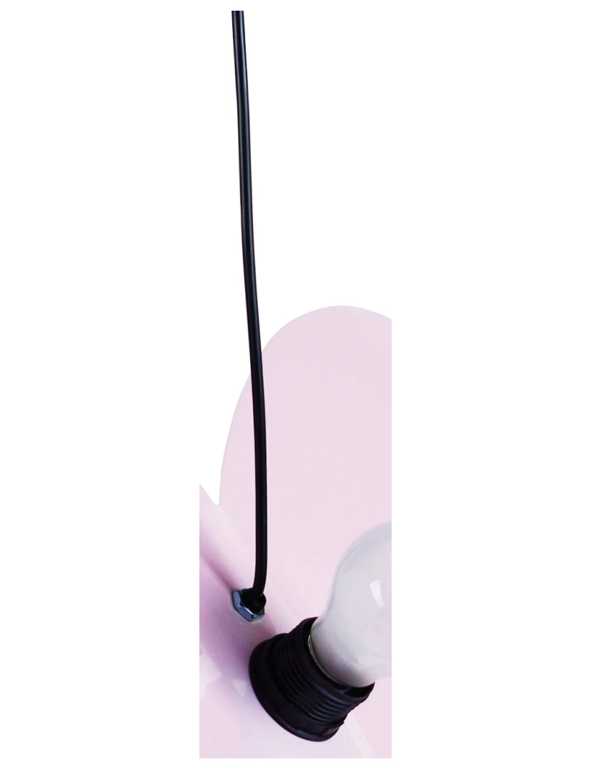 imagem de BORBOLETA - Suspensão redondo metal rosa pastel1