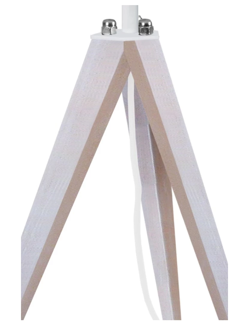foto 1 de IDUN B - Candeeiro mesa de cabeceira redondo madeira branco