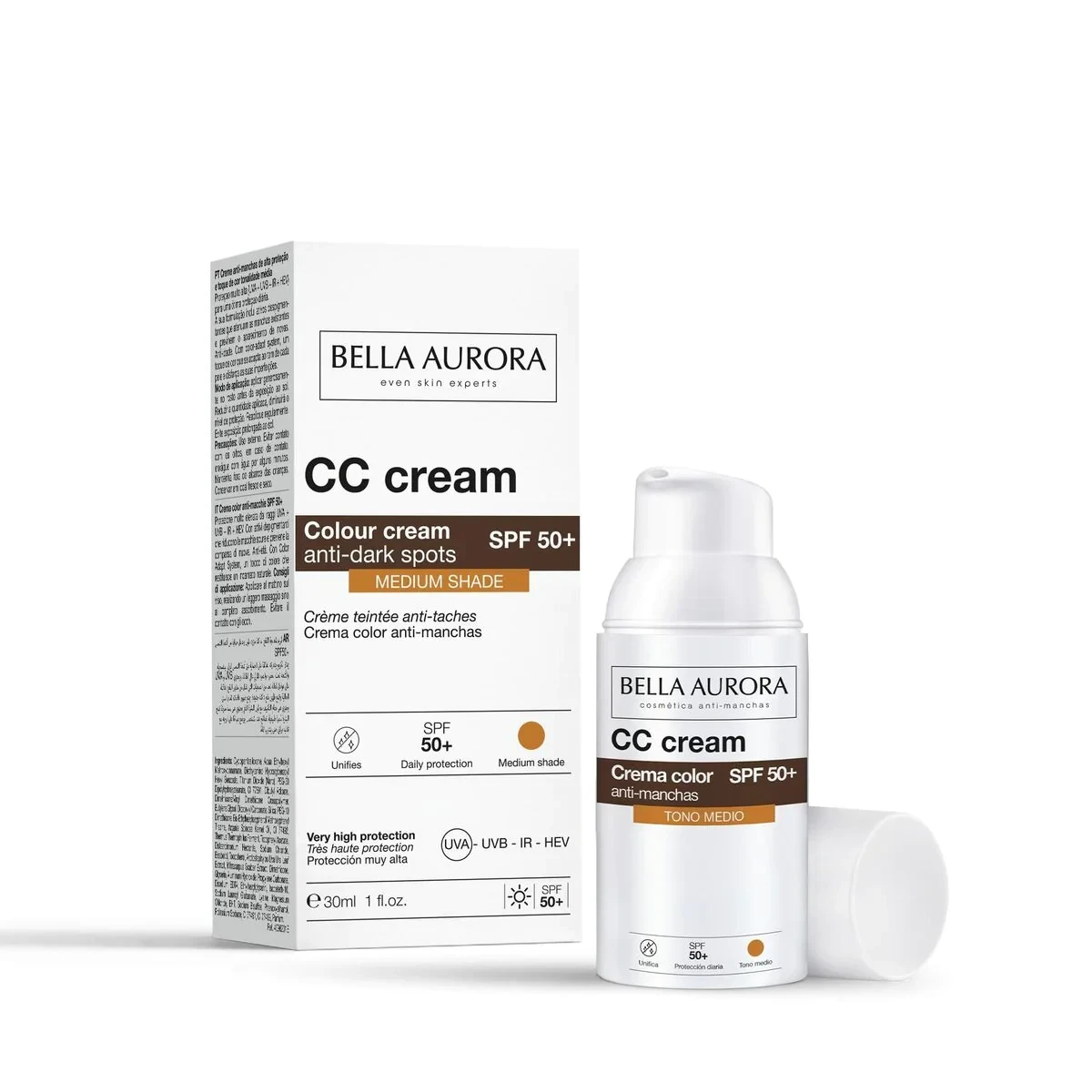 Bella Aurora - Cc Cream Anti-Spots Spf50+ #Medium 30 Ml