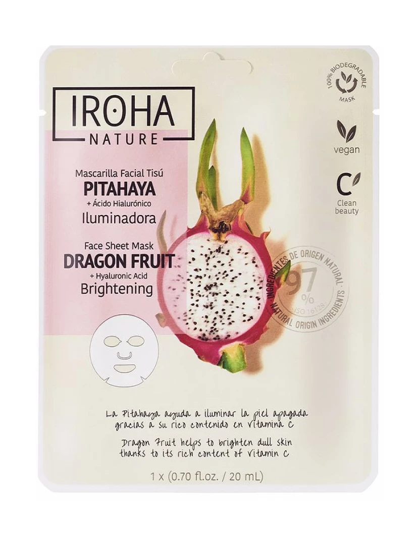 foto 1 de Nature Mask Dragon Fruit + Hyaluronic Acid Iroha
