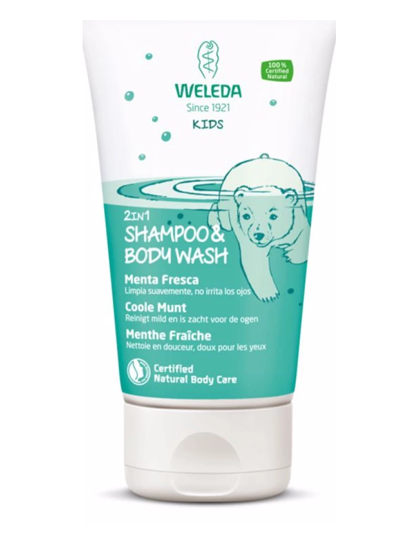 foto 1 de Weleda Champô e Gel 2 em 1 Kids Fresh Mint 150Ml