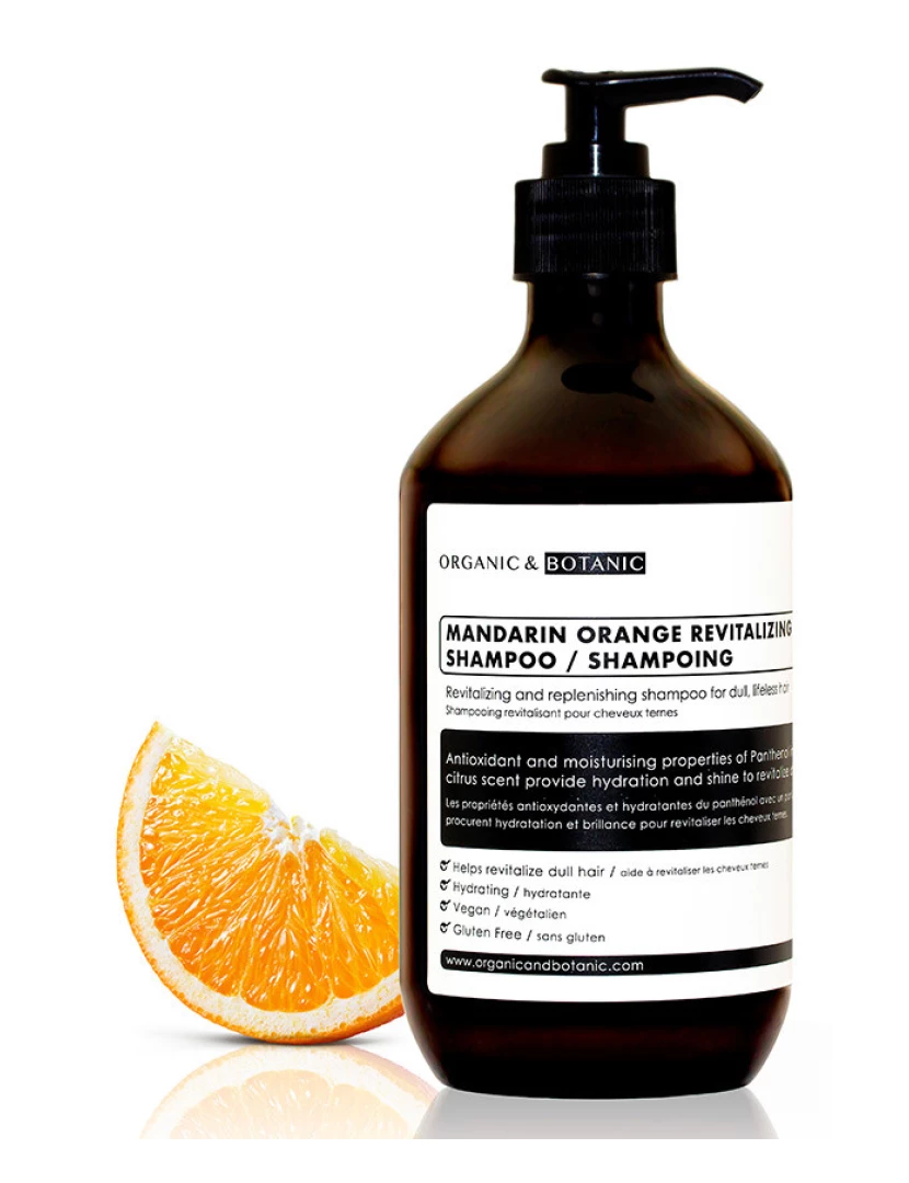 foto 1 de Mandarin Orange Revitalizing Shampoo Organic & Botanic 500 ml