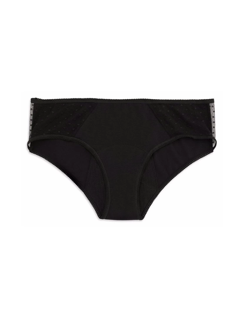 foto 1 de Kiwitas Classic Plumeti Cuecas Mestruais Negro #S