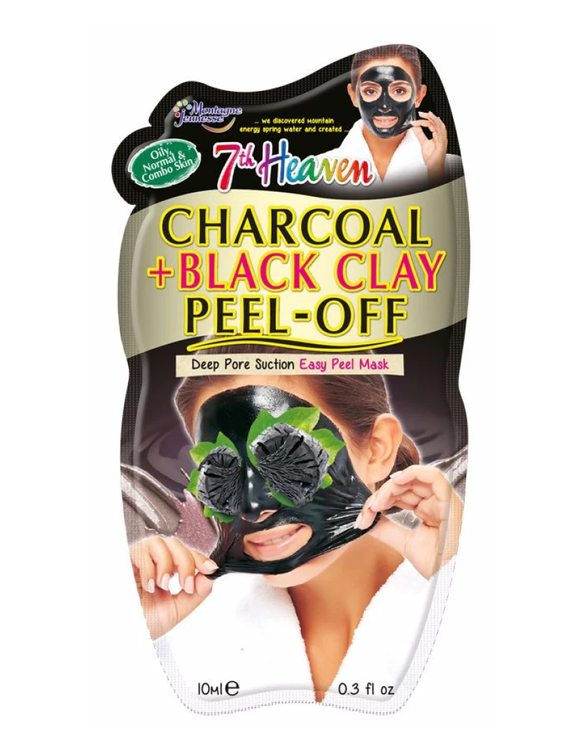 foto 1 de Peel-off  Charcoal + Black Clay Mask 7th Heaven 10 ml