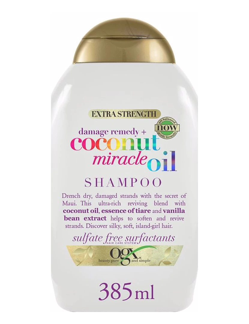 foto 1 de Coconut Miracle Oil Hair Shampoo Ogx 385 ml