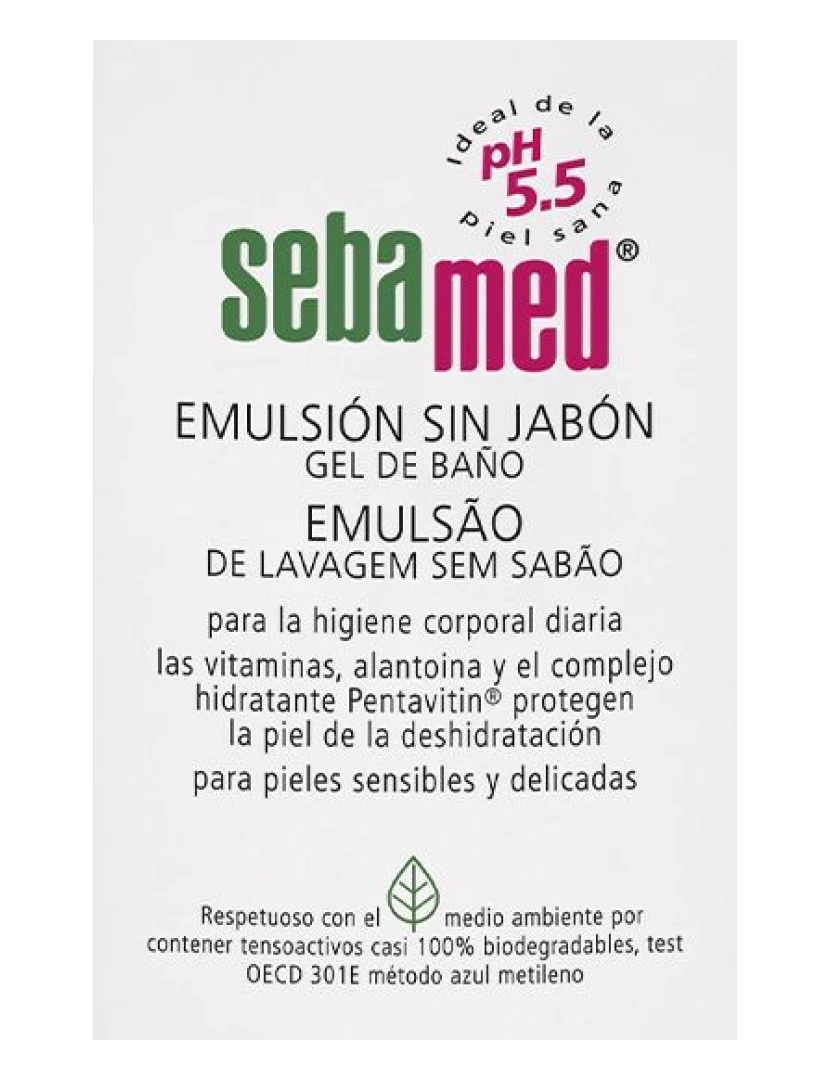 foto 1 de Emulsión Sin Jabón Gel De Baño Sebamed 1000 ml